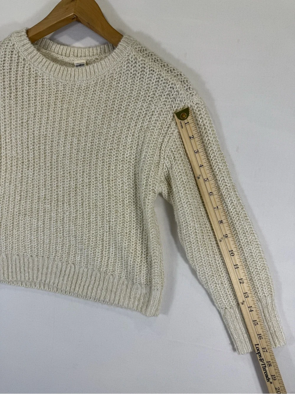 OshKosh B'gosh Cream Ribbed Knit Crew Sweater